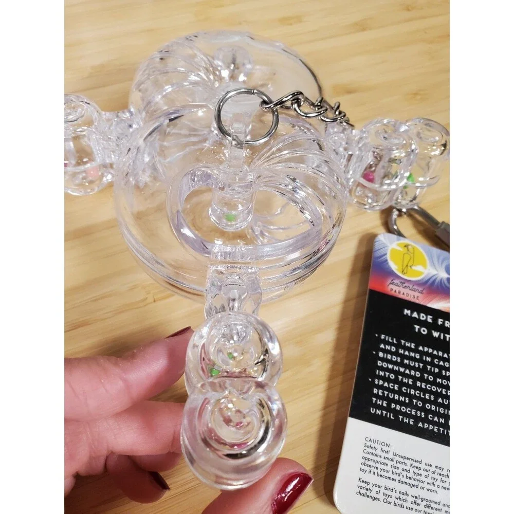 CaitecSpace Circle Foraging Bird Toy Interactive Treat Holder